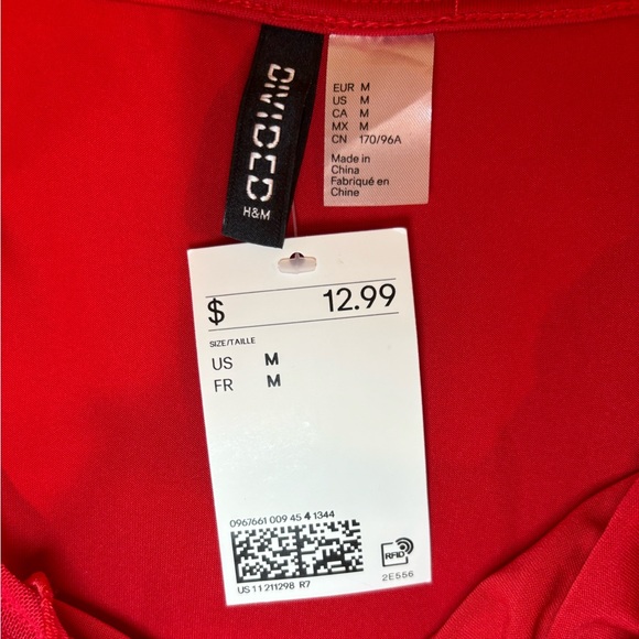 H&M Red Ruffled Slip Dress - Picture 2 of 5